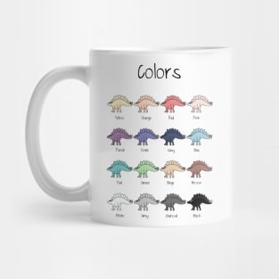 Colors in dinosaurs, color learning Mug